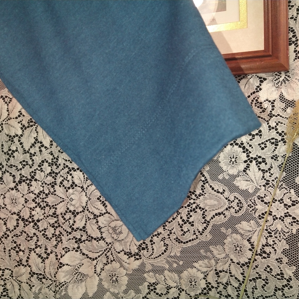 Du Jour teal blue jacket heavy warm babydoll dress style - Picture 4 of 5